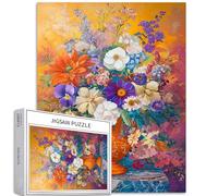 Puzzle da 1000 pezzi con fiori in stile barocco per adulti splendido sfondo artistico puzzle colorato fai da te per la decorazione della casa regali puzzle famiglia perfetto per serate di gioco 50 ×