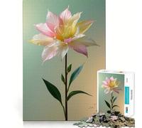 Puzzle da 1000 pezzi con fiori rosa e gialli per adulti, gioco di logica intelligente, silenzioso e divertente, con bordi lisci, ideale come regalo per le festività (38x26cm)