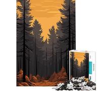 Puzzle da 1000 pezzi con foresta vettoriale gioco educativo giocattolo avvincente per coltivare la pazienza l'arte l'analisi e la logica (dimensioni 38x52cm)