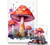 Puzzle da 1000 pezzi con funghi ad acquerello per adolescenti favorisce la concentrazione, aiuta a calmarsi e a distrarsi Un regalo memorabile (38x26cm)