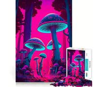 Puzzle da 1000 pezzi con funghi magici psichedelici, incastro perfetto, sfida mentale, gioco divertente per il tempo libero, regalo di compleanno (38x52cm)