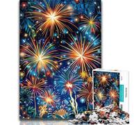 Puzzle da 1000 pezzi con fuochi d'artificio, puzzle per adulti, 1000 pezzi, decorazione da parete, regali unici per compleanno e Natale, adatti per bambini di età compresa tra 50x75cm