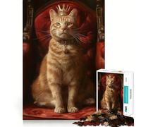 Puzzle da 1000 pezzi con gatta soriana arancione, regina dei puzzle, ideale per adolescenti, gioco di logica, giocattolo per la casa, divertimento assicurato, taglio preciso, regalo perfetto (38x26cm)