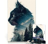 Puzzle da 1000 pezzi con gatti e natura per adolescenti,ideale per l'allenamento,il tempo libero e la fuga dalla realtà,con taglio perfetto,perfetto come regalo di Natale (38x52cm)