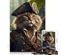 Puzzle da 1000 pezzi con gatti e pirati divertenti per ragazzi, puzzle stimolante per la mente, divertimento senza stress, bordi definiti, regalo per le vacanze (50x75cm)