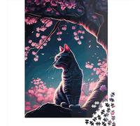 Puzzle da 1000 pezzi con gatti giapponesi per adulti, puzzle in legno per adulti e adolescenti, puzzle per adulti 1000 pezzi (75x50 cm)
