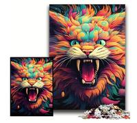 Puzzle da 1000 pezzi con gatti psichedelici, colorati e artistici, per adulti, adolescenti e famiglie - Gioco rompicapo fai da te, regalo, dimensioni 50x75cm