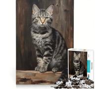 Puzzle da 1000 pezzi con gatto americano a pelo corto, gioco interattivo, attività divertenti da fare in casa, adatto come decorazione da scrivania 50x75cm