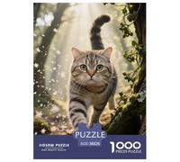 Puzzle da 1000 pezzi, con gatto blu russo, per alleviare lo stress, 100% cartone riciclato, puzzle per adulti a partire dai 14 anni, 38 x 26 cm, 1000 pezzi