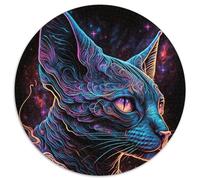 Puzzle da 1000 pezzi con gatto della giungla, per adulti, attività di unione familiare, regalo per la casa, gioco di ruolo per famiglie (67,5x67,5cm)