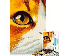 Puzzle da 1000 pezzi con gatto in primo piano,pixel art,incastro perfetto,gioco stimolante per la mente,ideale per il relax,decorazione natalizia da parete (50x75cm)