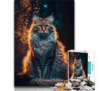 Puzzle da 1000 pezzi con gatto Maine Coon colorato puzzle da 1000 pezzi per adulti e ragazzi allena il cervello e le mani regalo per amici e familiari (50x75cm)