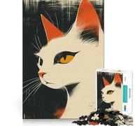 Puzzle da 1000 pezzi con gatto misterioso per adulti, gioco di logica, rilassante e divertente, ideale come regalo di Babbo Natale (50x75cm)