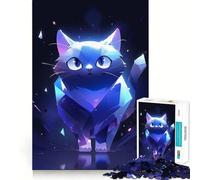 Puzzle da 1000 pezzi con gatto mistico, ideale per adulti, regalo, gioco di logica, attività per rafforzare i legami, ideale per compleanni e sorprese (38x26cm)