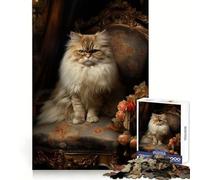 Puzzle da 1000 pezzi con gatto persiano e fiori per adulti e ragazzi ideale per stimolare la memoria favorire la calma e favorire la fuga dalla realtà con taglio liscio e un regalo speciale (50x75cm)