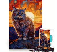 Puzzle da 1000 pezzi con gatto persiano, ideale per adulti, stimola la logica e la capacità di risolvere piccoli problemi Regalo elegante (38x26cm)