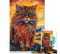 Puzzle da 1000 pezzi con gatto persiano, ideale per adulti, stimola la logica e la capacità di risolvere piccoli problemi Regalo elegante (38x52cm)
