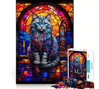 Puzzle da 1000 pezzi con gatto Ragdoll per adolescenti, ideale per rafforzare la memoria e il legame familiare, con bordi precisi e un regalo pensato con cura (38x26cm)