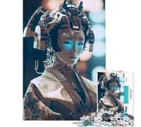 Puzzle da 1000 pezzi con geisha e samurai gioco educativo che stimola l'intelligenza e crea dipendenza ideale come regalo di compleanno o per il Secret Santa (dimensioni 38x26cm)
