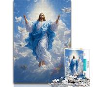 Puzzle da 1000 pezzi con Gesù, puzzle da 1000 pezzi, antistress, per trascorrere il tempo libero, interazione genitore-figlio (dimensioni 75x50cm)