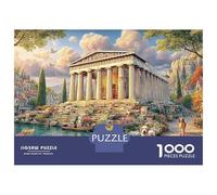 Puzzle da 1000 pezzi con giardino del tempio greco, cani e paesaggi, per adulti dai 12 anni in su, gioco educativo, decorazione per la casa, difficile, stimolante, per uomini e donne, 38x26 cm