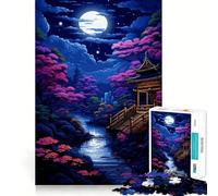 Puzzle da 1000 pezzi con giardino giapponese,pixel art,incastri precisi,divertente gioco di problem solving,gioco tranquillo,decorazione natalizia,regalo (38x26cm)