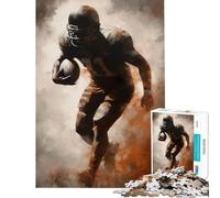 Puzzle da 1000 pezzi con giocatore di football americano gioco rilassante sfida per l'intelligenza e la mente giocattolo avvincente regalo per donne e uomini gara di velocità manuale (38x26cm)