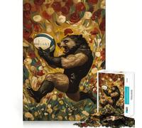 Puzzle da 1000 pezzi con giocatore di rugby Wolverine,gioco cognitivo per ragazzi,incastro perfetto,compatto e divertente per il tempo libero in famiglia (38x52cm)