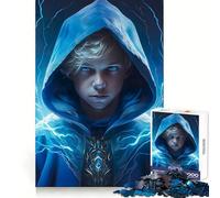 Puzzle da 1000 pezzi con giovane mago in stile anime, ideale per adolescenti, un gioco stimolante e divertente con bordi lisci, perfetto come regalo di compleanno (38x26cm)