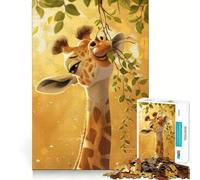 Puzzle da 1000 pezzi con giraffa,decorazione natalizia,gioco di abilità mentale,momento di relax,decorazione da parete (50x75cm)
