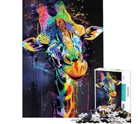 Puzzle da 1000 pezzi con giraffa e pittura popart Aiuta a stimolare la mente è un gioco pratico per tutta la famiglia adatto a partire dai 14 anni Dimensioni 38x26cm
