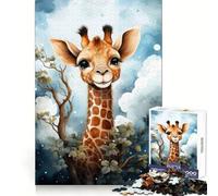 Puzzle da 1000 pezzi con giraffa, ideale per adulti, per allenare la capacità di ragionamento e favorire la consapevolezza Bordi di alta qualità Regalo perfetto per le vacanze (38x52cm)
