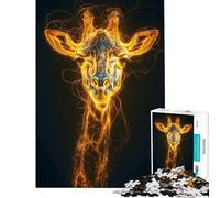 Puzzle da 1000 pezzi con giraffa radiosa sfida per l'intelligenza giocattolo avvincente gioco pratico regalo di compleanno regalo per il Secret Santa (dimensioni 38x26cm)