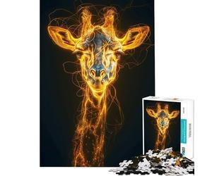 Puzzle da 1000 pezzi con giraffa radiosa sfida per l'intelligenza giocattolo avvincente gioco pratico regalo di compleanno regalo per il Secret Santa (dimensioni 38x26cm)