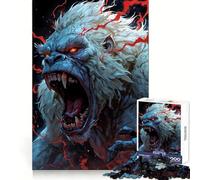 Puzzle da 1000 pezzi con gorilla albino arrabbiato e dettagli rossi ideale per adolescenti Ideale per stimolare la memoria favorire il relax e creare un'atmosfera serena Dimensioni perfette