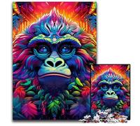 Puzzle da 1000 pezzi con gorilla colorati, per adulti, intrattenimento rilassante, perfetto regalo di Natale e decorazione per la casa, 26X38CM/10,23x14,96 pollici.