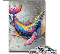 Puzzle da 1000 pezzi con graffiti di balene per adulti e ragazzi, perfetto per ammazzare il tempo durante le vacanze Ogni pezzo è unico Gioco divertente e stimolante per tutta la famiglia (26x38cm)