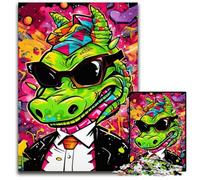 Puzzle da 1000 pezzi con graffiti di drago volante per adulti, perfetti per riunioni di famiglia, compleanni, feste, 50x75CM/19,68x29,52 pollici.