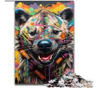 Puzzle da 1000 pezzi con graffiti di iene per adulti, attività per famiglie, decorazioni fai da te per la casa, regalo di Natale 50x75cm