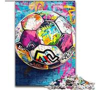 Puzzle da 1000 pezzi con graffiti sul calcio per adulti e adolescenti, stimola l'intelligenza cerebrale, giocattoli avvincenti per la decorazione della casa (50x75cm)
