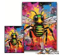 Puzzle da 1000 pezzi con graffiti sulle api, per adulti, 50x75cm, ideale per gli innamorati, perfetto regalo di Natale, Capodanno e San Valentino.