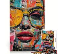 Puzzle da 1000 pezzi con graffiti urbani e arte di strada per adolescenti, ideale per stimolare la memoria e il tempo libero, con incastri precisi, perfetto come regalo stagionale (38x52cm)