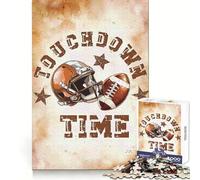 Puzzle da 1000 pezzi con grafica a tema football americano "Touchdown Time" per ragazzi ideale per sviluppare la logica e favorire il relax con bordi nitidi e un'atmosfera accogliente perfetto