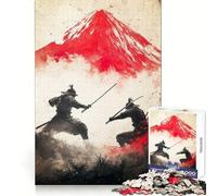 Puzzle da 1000 pezzi con grafica graffiti e duello tra samurai, ideale per adolescenti Gioco di logica, leggero e rilassante, con taglio liscio, perfetto per decorare le pareti (50x75cm)