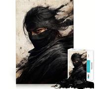 Puzzle da 1000 pezzi con grafica graffiti "Shadow Warrior" per adulti, ideale per stimolare la memoria e per divertirsi in famiglia, con un motivo che farà la gioia di Babbo Natale 38x26cm