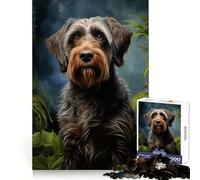 Puzzle da 1000 pezzi con grifone a pelo duro per adolescenti, ideale per sviluppare le capacità logiche, per un'attività rilassante e precisa, perfetto come regalo di Natale (38x26cm)