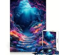 Puzzle da 1000 pezzi con grotta corallina sottomarina per ragazzi, ideale per migliorare la memoria, per una piacevole distrazione, con taglio laser e un regalo premuroso (38x52cm)