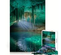 Puzzle da 1000 pezzi con grotta sottomarina, stalattiti e luce, stimola la destrezza mentale, crea un'atmosfera piacevole e rilassante, si incastra perfettamente ed è il regalo perfetto (50x75cm)