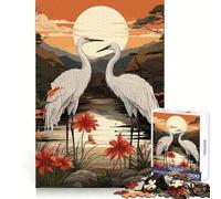 Puzzle da 1000 pezzi con gru giapponese naturale per ragazzi, gioco stimolante per il pensiero creativo, facile e rilassante, taglio preciso, (38x26cm)