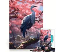 Puzzle da 1000 pezzi con gru Sakura, ideale per adolescenti, gioco di logica e divertimento, con bordi lisci ed elegante (38x26cm)